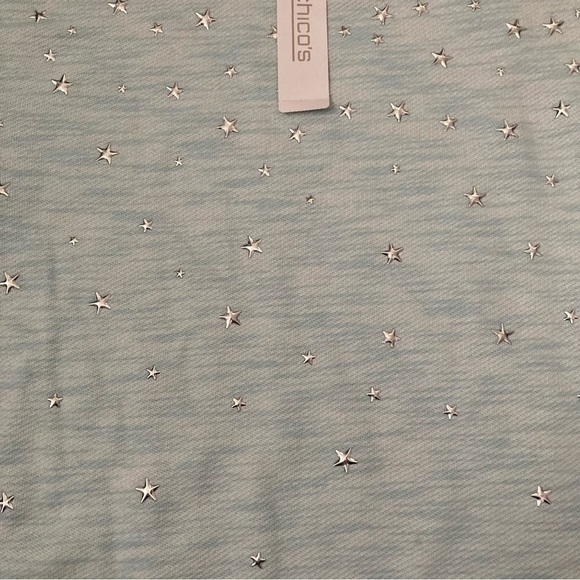 New Weekends by Chicos Ombre Star Pullover Sweater - Picture 3 of 6